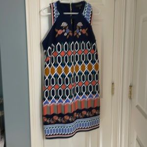 Size 12 Multi colored sleeveless dress. Great for getting back to the office.